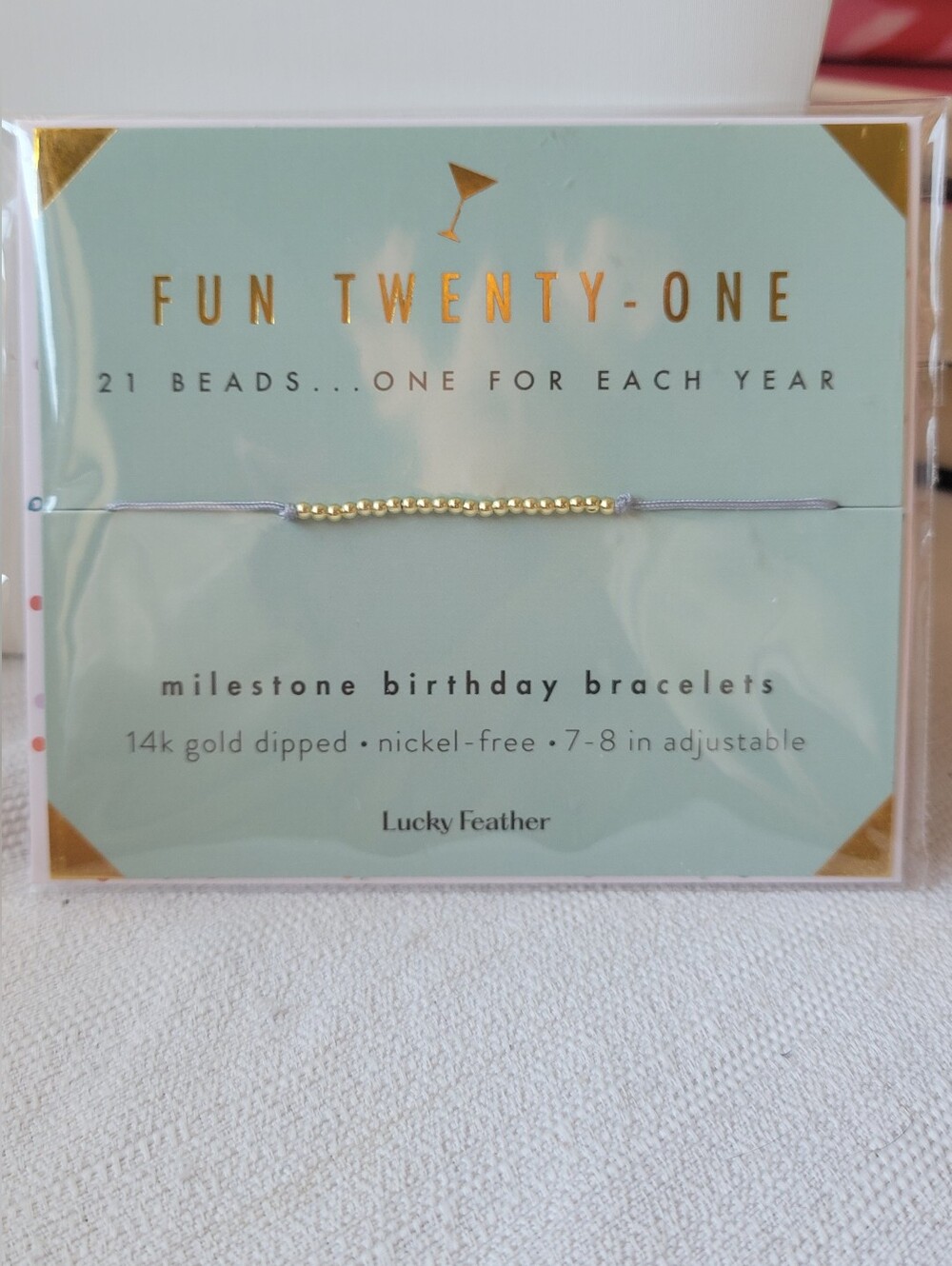Twenty-One 14k Gold-Dipped Milestone Bracelet